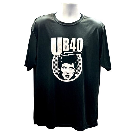 A4 David Bowie UB40 UB40 Retro Graphic Black Band Tee Vintage Inspired Concert - Picture 2 of 10